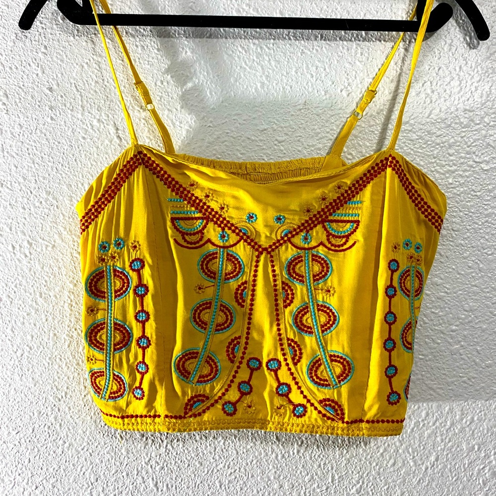 Embroidered crop top
